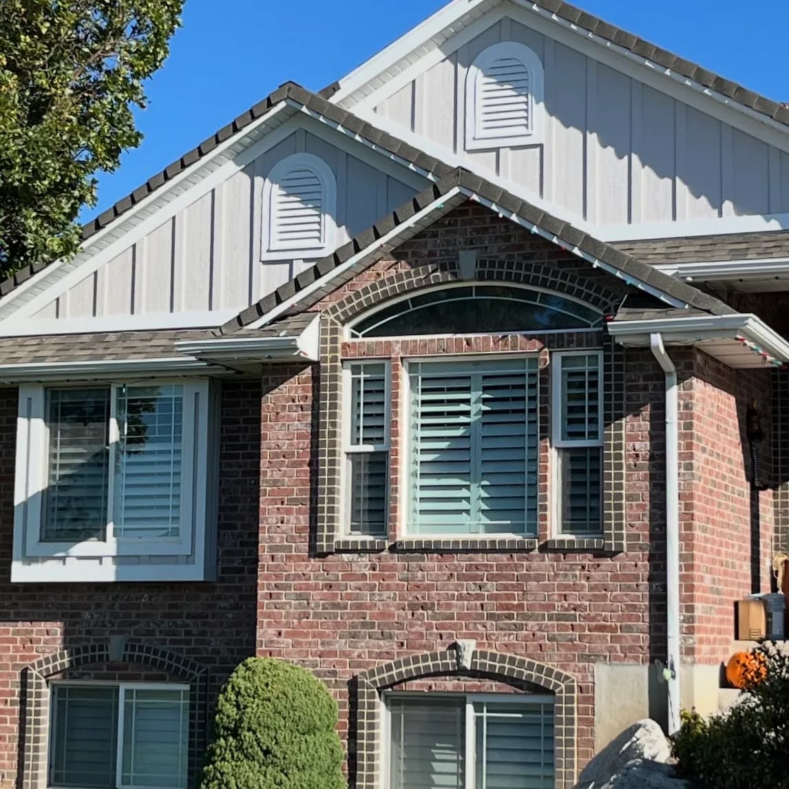 Brick and siding home exterior